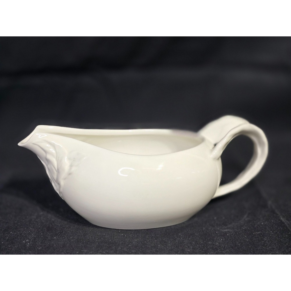 Villeroy & Boch Gravy Boat Unisex OS White Foglia Vitro-Porcelain Leaf Motif